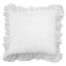 Smootheweave™ Ruffled Eyelet European Pillow Sham in White