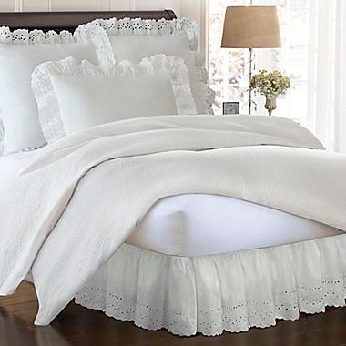 Smootheweave&trade; Ruffled Eyelet 14-Inch Twin Bed Skirt in Ivory. View a larger version of this product image.