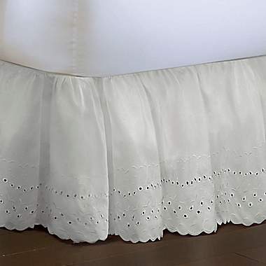 Smootheweave&trade; Ruffled Eyelet 14-Inch Twin Bed Skirt in Ivory. View a larger version of this product image.