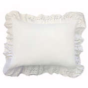 Smootheweave&trade; Ruffled Eyelet Standard Pillow Sham in Ivory