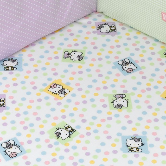 Lambs Ivy Hello Kitty Friends Fitted Crib Sheet Bed Bath