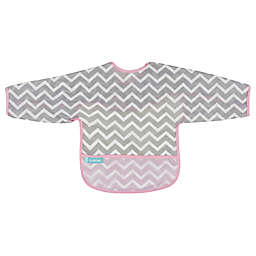 Kushies® Chevron Cleanbib with Sleeves in Pink