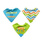 Alternate image 0 for Neat Solutions&reg; 3-Pack Bandana Bibs with Teethers in Green/Aqua