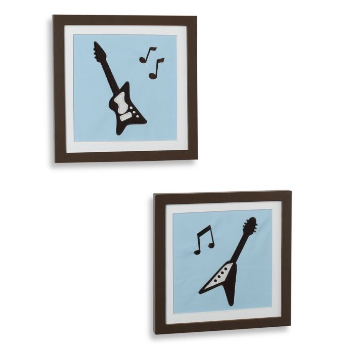 Lambs Ivy Rock N Roll Wall Art Set Of 2 Buybuy Baby