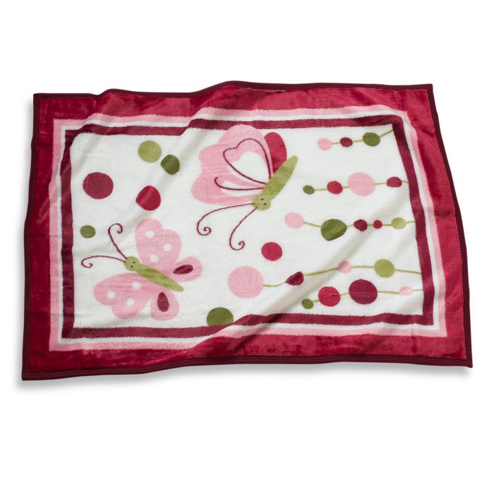 Lambs Ivy Raspberry Swirl High Pile Blanket Bed Bath Beyond