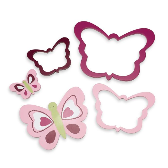 Lambs Ivy Raspberry Swirl Wall Decor Set Of 5 Buybuy Baby