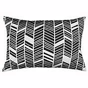 Chevron King Pillow Sham in Black/White