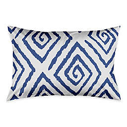 Geometric Standard Pillow Sham in Blue/White