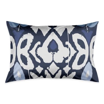 blue and white pillow shams