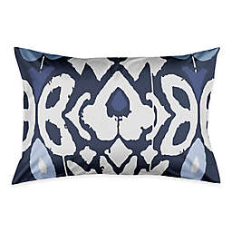 Floral Ikat Pillow Sham in Blue/White
