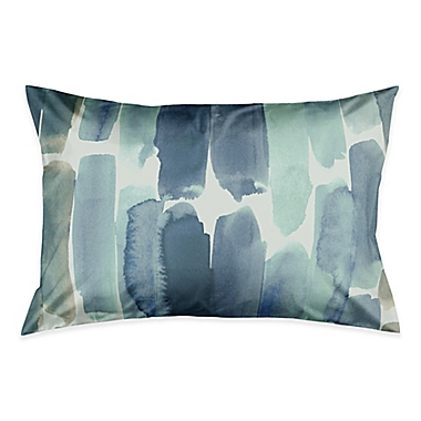 Watercolor Strokes King Pillow Sham in Blue/White. View a larger version of this product image.