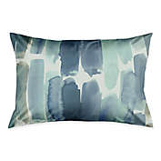 Watercolor Strokes King Pillow Sham in Blue/White