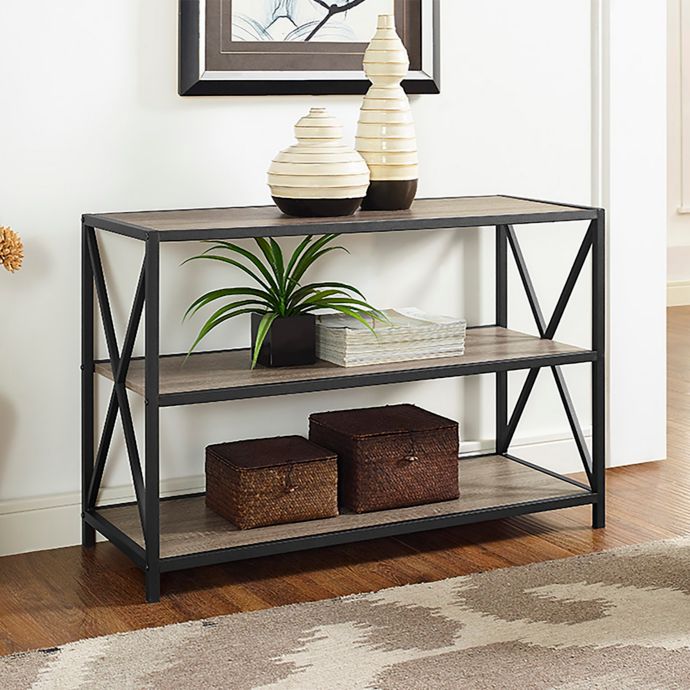 Forest Gate 40 Blair Industrial Modern Media Bookshelf Bed Bath