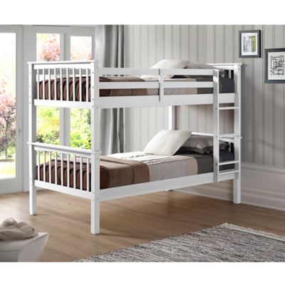 Storkcraft Caribou Twin Bunk Bed, Storkcraft Caribou Twin Over Solid Hardwood Bunk Bed Gray