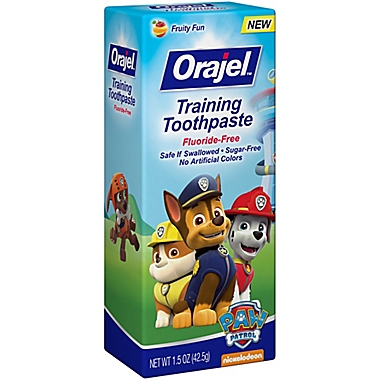 Orajel&trade; 1.5 oz. Paw Patrol Training Toothpaste in Fruity Fun. View a larger version of this product image.