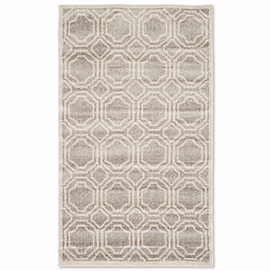 Safavieh Amherst Abigail 3-Foot x 5-Foot Indoor/Outdoor Area Rug in Light Grey/Ivory. View a larger version of this product image.