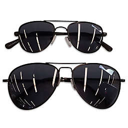 Daddy & Me Tiny Treasures 2-Piece Aviator Sunglasses Set in Black