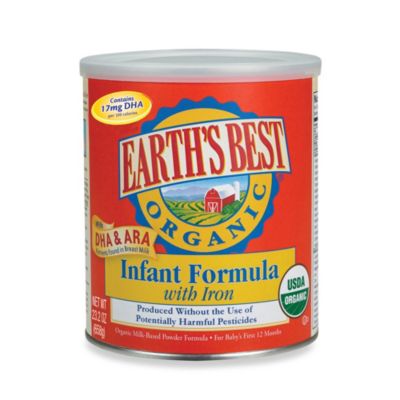 Earth&#39;s Best Organic Infant Powdered Formula with DHA and ARA with Iron - 23 Ounces