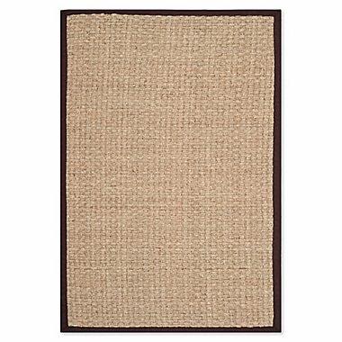 Safavieh Natural Fiber Johanna 4-Foot x 6-Foot Area Rug in Natural/Dark Brown. View a larger version of this product image.
