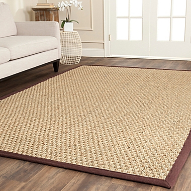 Safavieh Natural Fiber Johanna 4-Foot x 6-Foot Area Rug in Natural/Dark Brown. View a larger version of this product image.