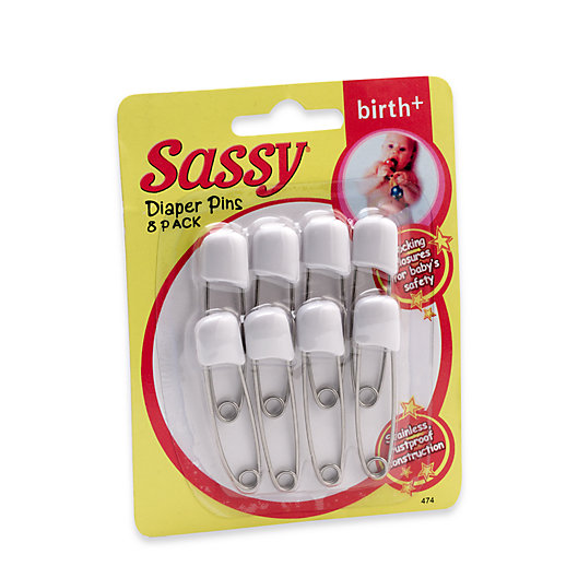 Alternate image 1 for Diaper Pins by Sassy (Set of 8)