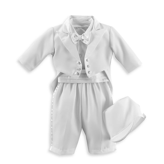 Lauren Madison Baby Boys Christening Baptism 3 Piece Shantung Short Set Outfit
