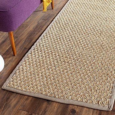 Safavieh Natural Fiber Johanna 2-Foot 6-Inch x 6-Foot Runner in Natural/Grey. View a larger version of this product image.