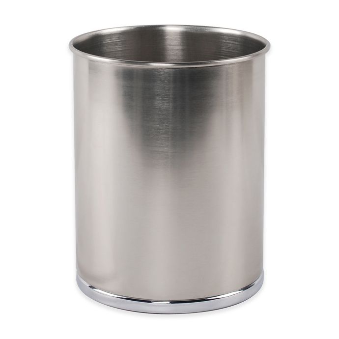 Tulsa Wastebasket in Brushed Nickel/Chrome Bed Bath & Beyond