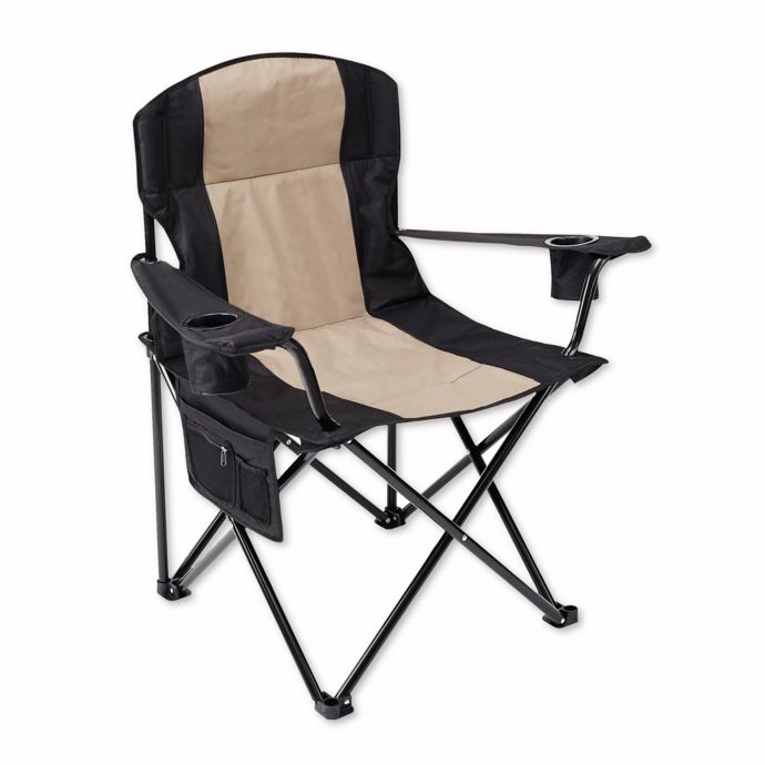 Oversized Folding Quad Chair in Black | Bed Bath & Beyond