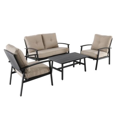 4-piece punch metal back furniture and seating set | bed bath and