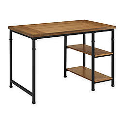 Austin 2-Shelf Desk in Black/Ash