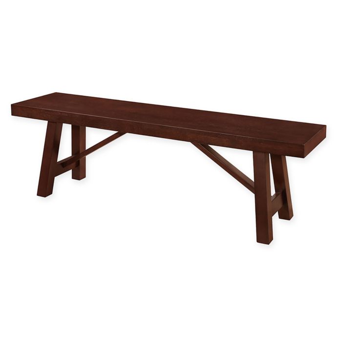 Walker Edison 60 Inch Dining Bench In Espresso