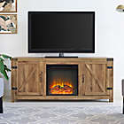 Alternate image 0 for Forest Gate Wheatland 58 Inch Barn Door Electric Fireplace TV Stand in Barnwood