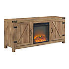 Alternate image 3 for Forest Gate Wheatland 58 Inch Barn Door Electric Fireplace TV Stand in Barnwood