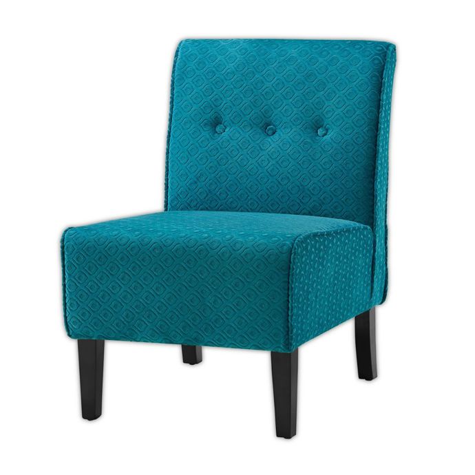 Coco Polyester Accent Chair in Teal/Black | Bed Bath & Beyond