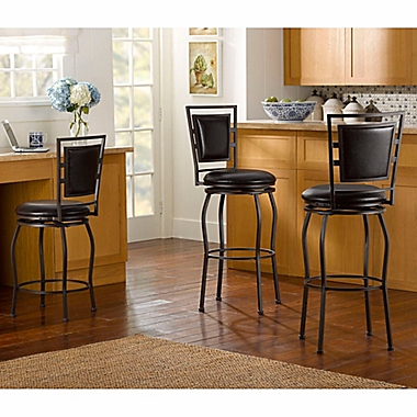 Townsend Adjustable-Height Swivel Stools in Brown (Set of 3). View a larger version of this product image.