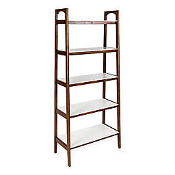 Madison Park Parker Bookcase in Off-White/Pecan