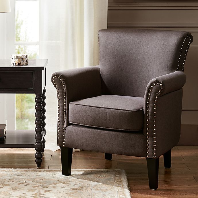 Madison Park Brooke Club Chair In Charcoal Bed Bath Beyond