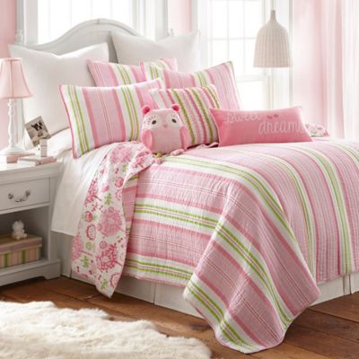 Levtex Home Paige Reversible Quilt Set In Pink Green Buybuy Baby