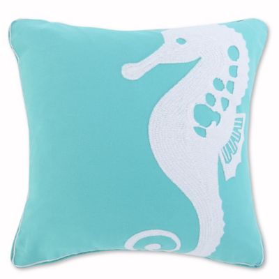 Levtex Home Southport Embroidered Seahorse Throw Pillow