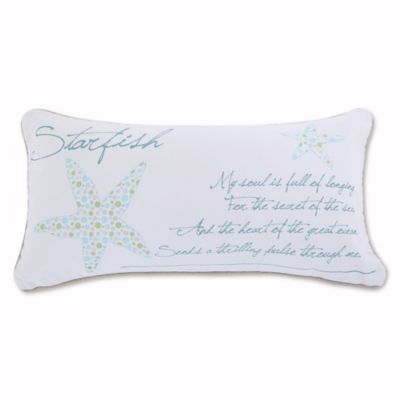 Levtex Home Southport Metallic Starfish Oblong Throw Pillow in White