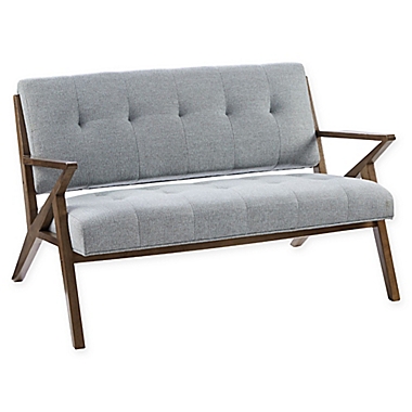 INK+IVY&reg; Rocket Loveseat in Light Blue/Pecan. View a larger version of this product image.