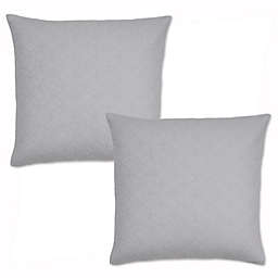 Levtex Home Salerno European Pillow Shams in Light Grey (Set of 2)