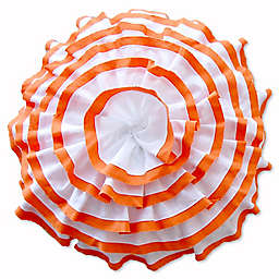 Levtex Home Sara Blossom Round Throw Pillow in Orange/White