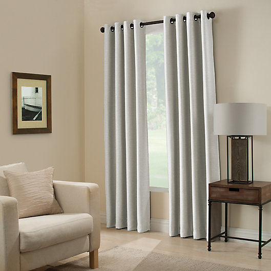 Alternate image 1 for Paradise 108-Inch Room Darkening Grommet Top Window Curtain Panel in Silver
