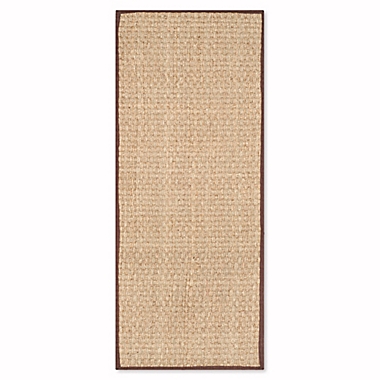 Safavieh Natural Fiber Johanna 2-Foot 6-Inch x 6-Foot Runner in Natural/Dark Brown. View a larger version of this product image.