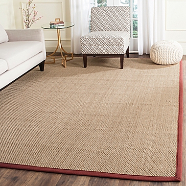 Safavieh Natural Fiber Johanna 8-Foot x 10-Foot Area Rug in Narural/Red. View a larger version of this product image.