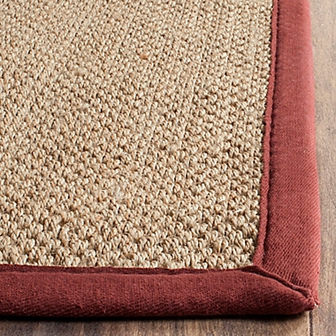 Safavieh Natural Fiber Johanna 8-Foot x 10-Foot Area Rug in Narural/Red. View a larger version of this product image.