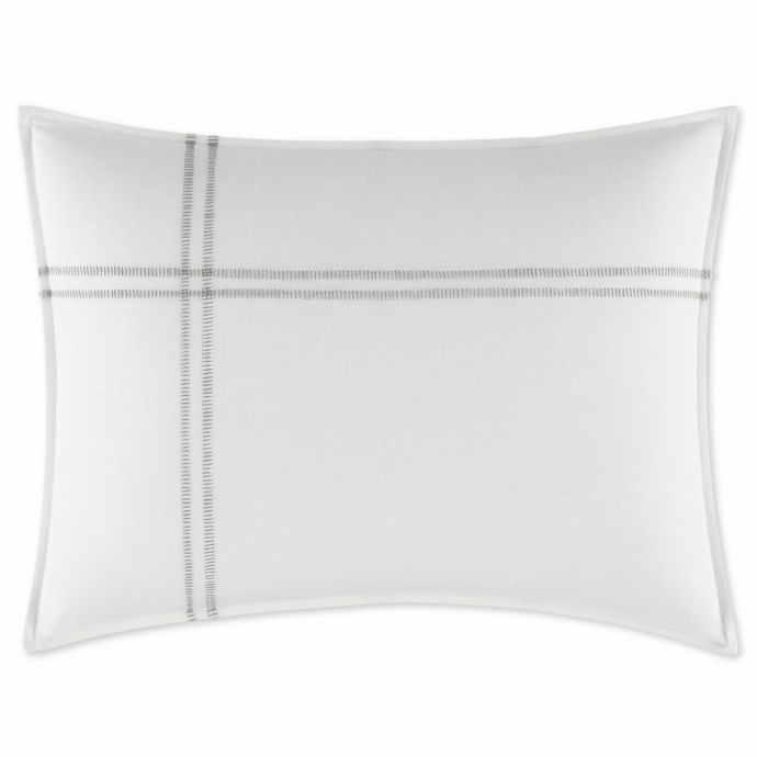 ED Ellen DeGeneres Petra Embroidered Throw Pillow in White Bed Bath