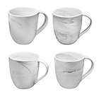 Alternate image 1 for Artisanal Kitchen Supply&reg; Coupe Marbleized Mugs in Grey (Set of 4)
